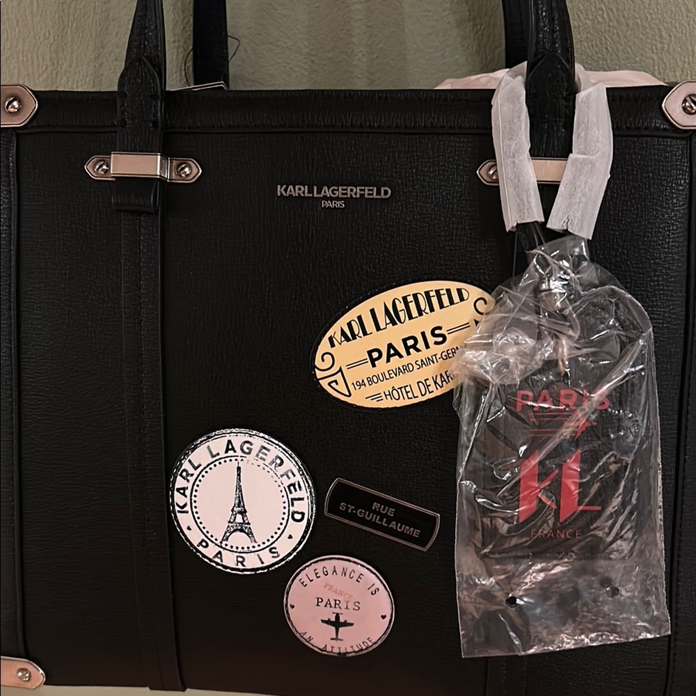 Karl Lagerfeld Black Tote Bag